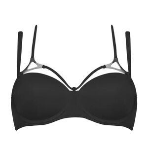 MARLIES DEKKERS UNDRESSED TRIANGLE WIRE PADDED BRA - BLACK